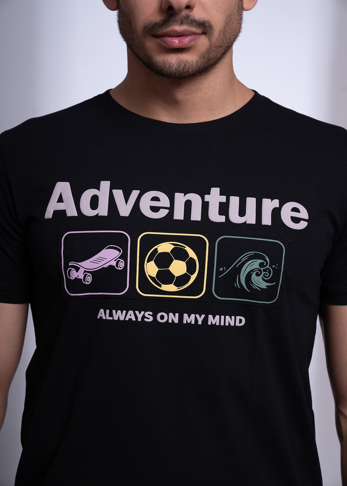 Prowess Round Neck T-Shirt for Men | Casual Comfort & Style