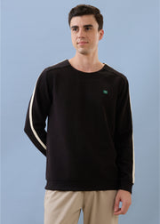 Palawan Crew Neck Pullover: Black