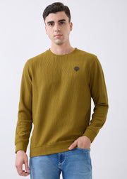 Logic Crew Neck Pullover: Mehndi