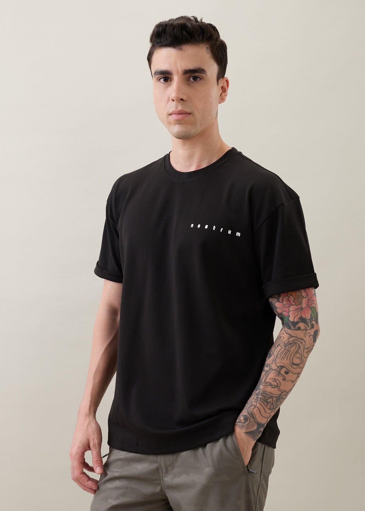 Varicase Oversized Graphic T-shirt: Black