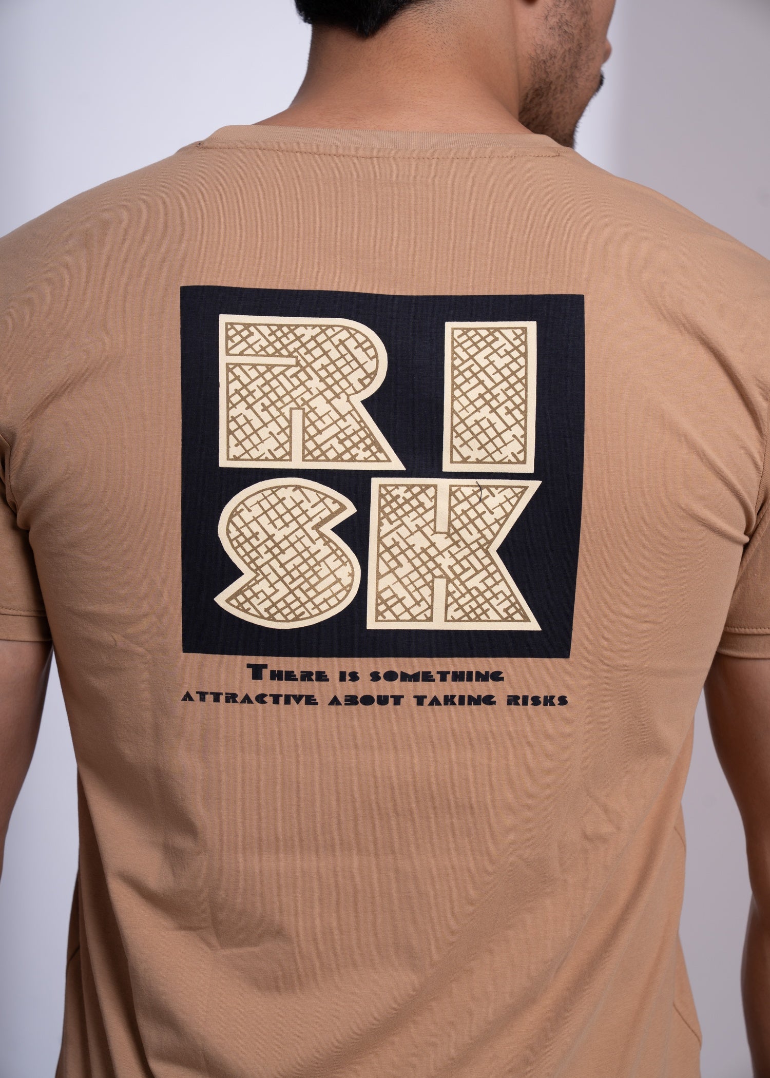 Risk Round Neck T-Shirt for Men | Bold & Trendy Casual Tee