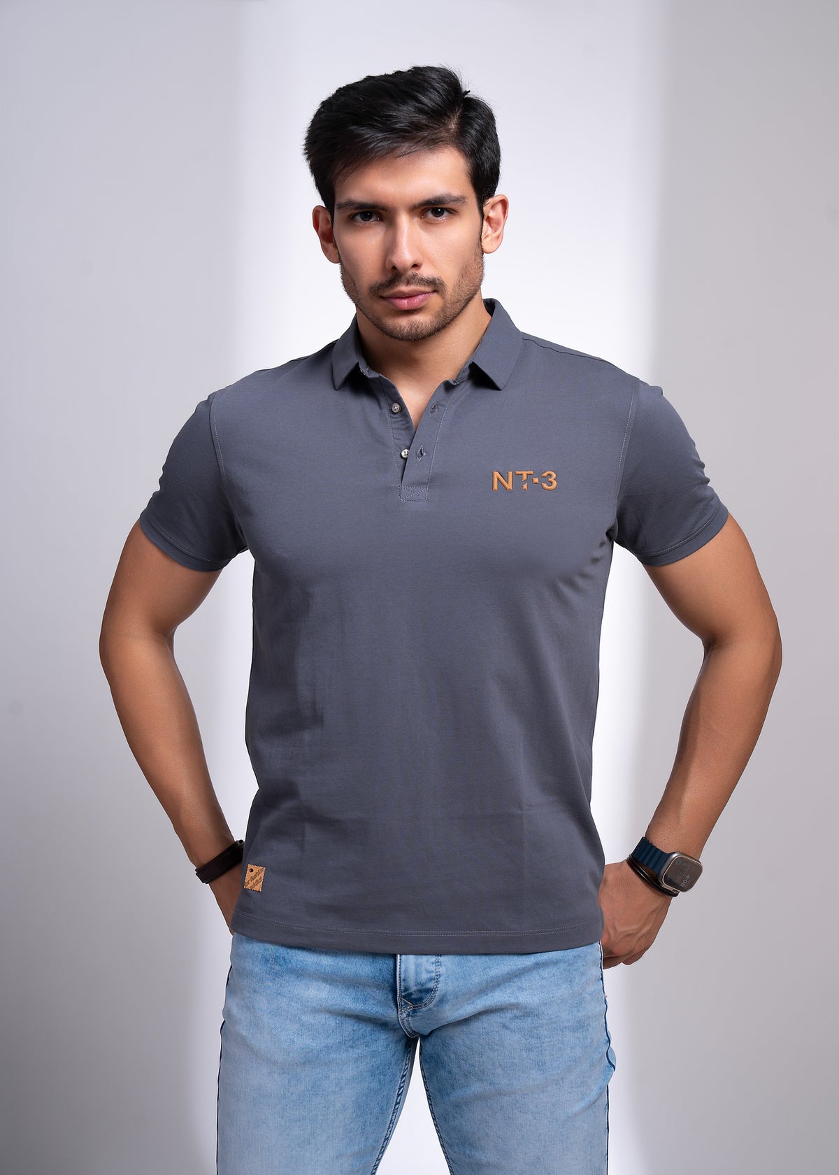 Polo T-Shirt for Men | Casual Collared Tee with Chest Embroidery