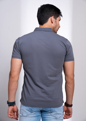Polo T-Shirt for Men | Casual Collared Tee with Chest Embroidery