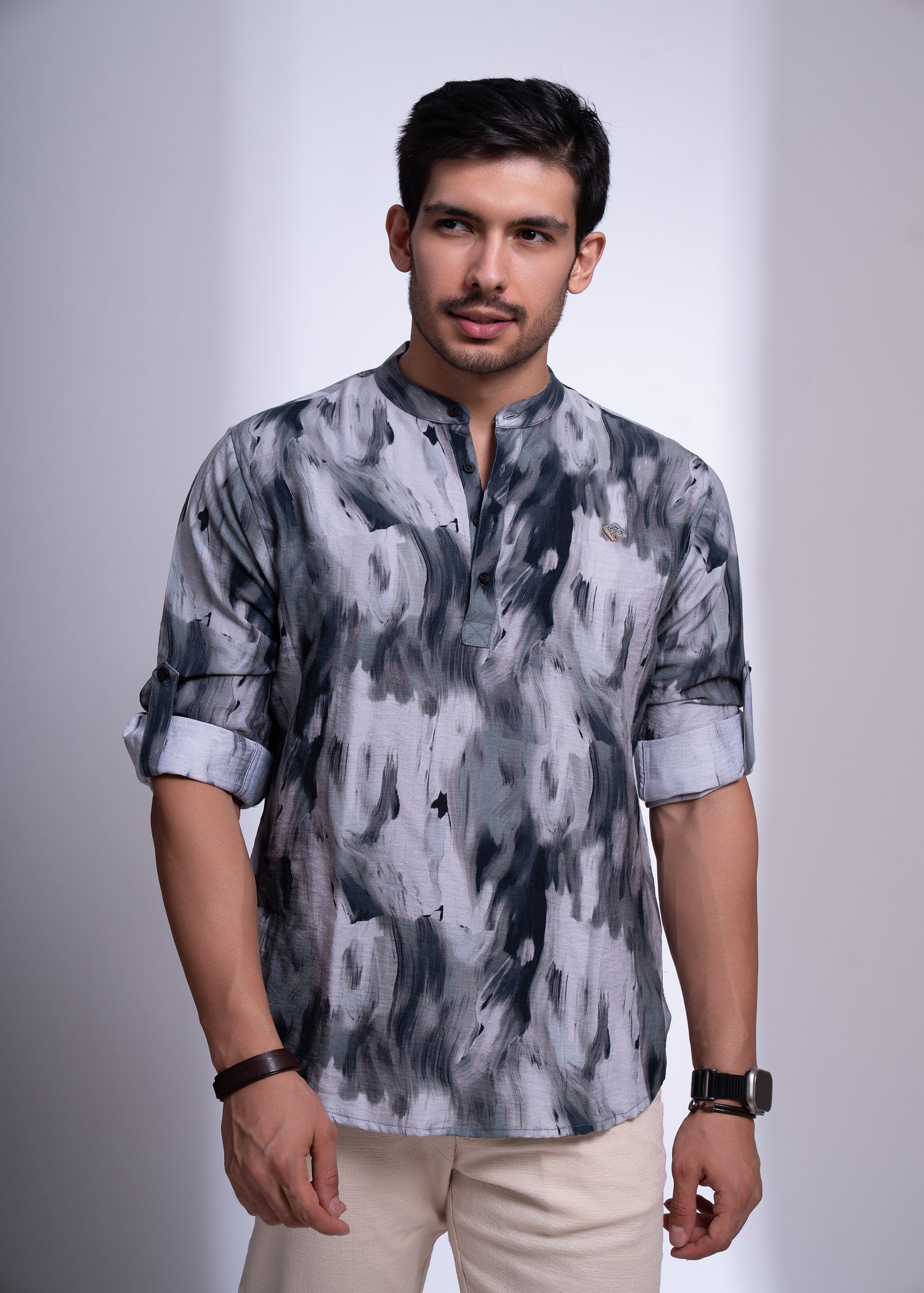 Abstract Printed Kurta for Men | Stylish Casual Wear