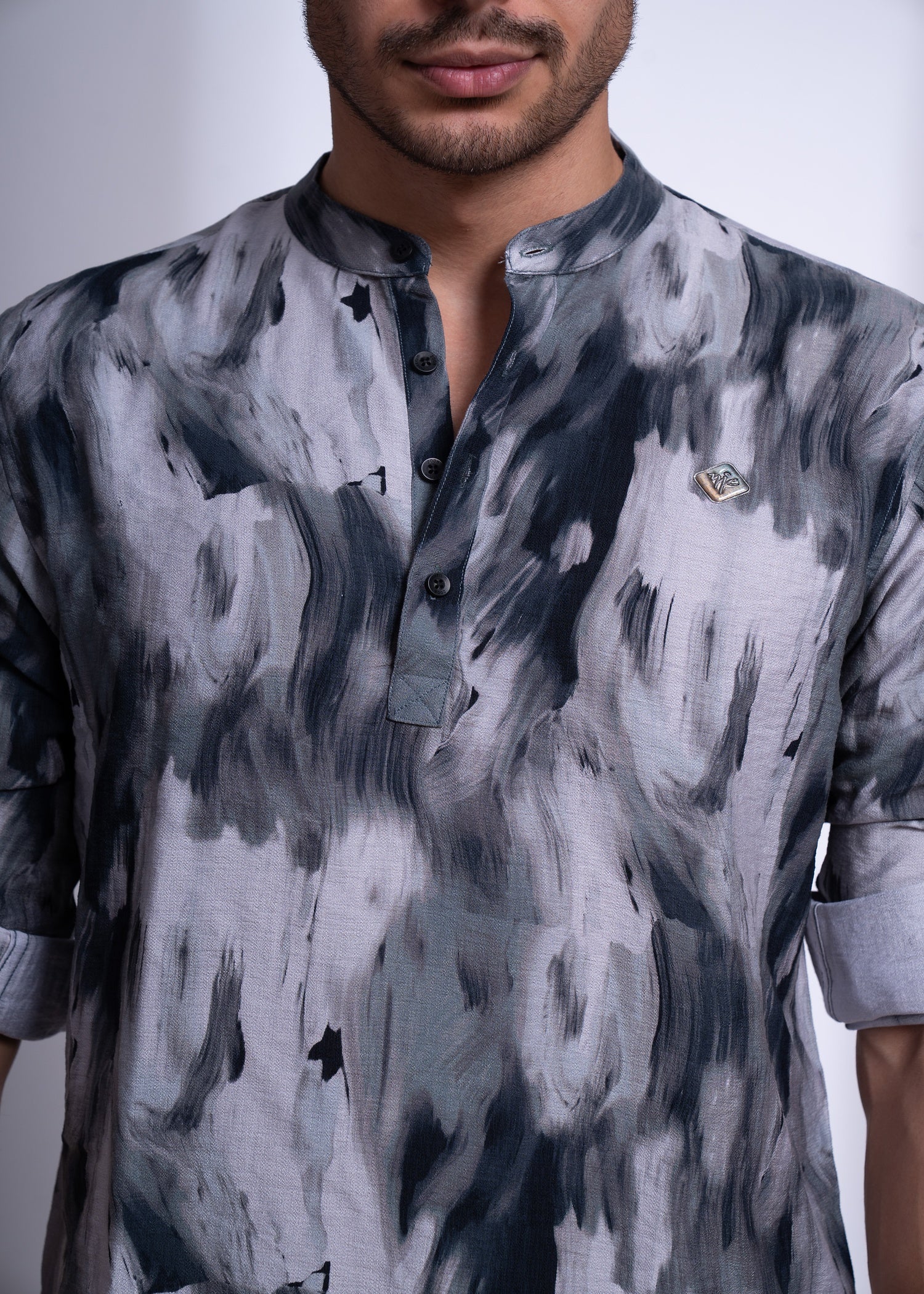 Abstract Printed Kurta for Men | Stylish Casual Wear