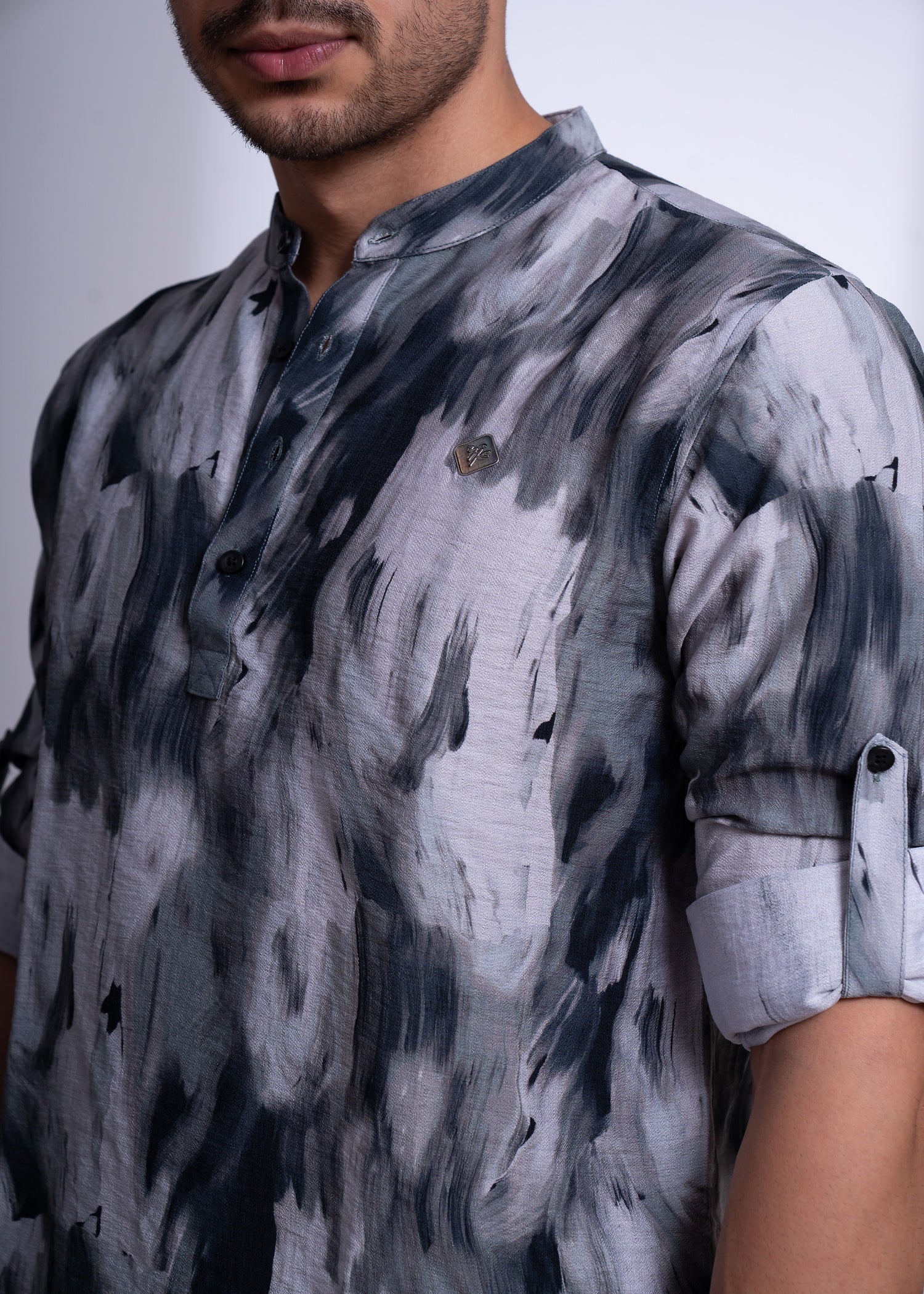 Abstract Printed Kurta for Men | Stylish Casual Wear