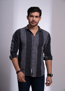 Subway Full Sleeves Shirt for Men | Striped Casual Wear