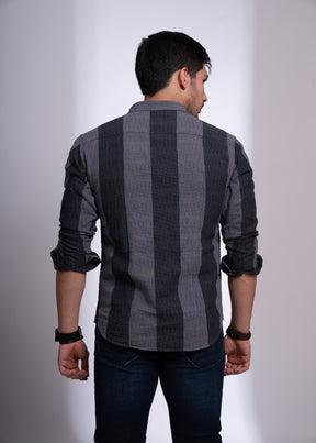Subway Full Sleeves Shirt for Men | Striped Casual Wear