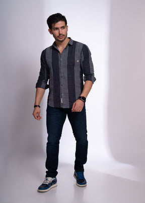 Subway Full Sleeves Shirt for Men | Striped Casual Wear