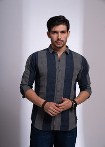 Subway Full Sleeves Shirt for Men | Striped Casual Wear