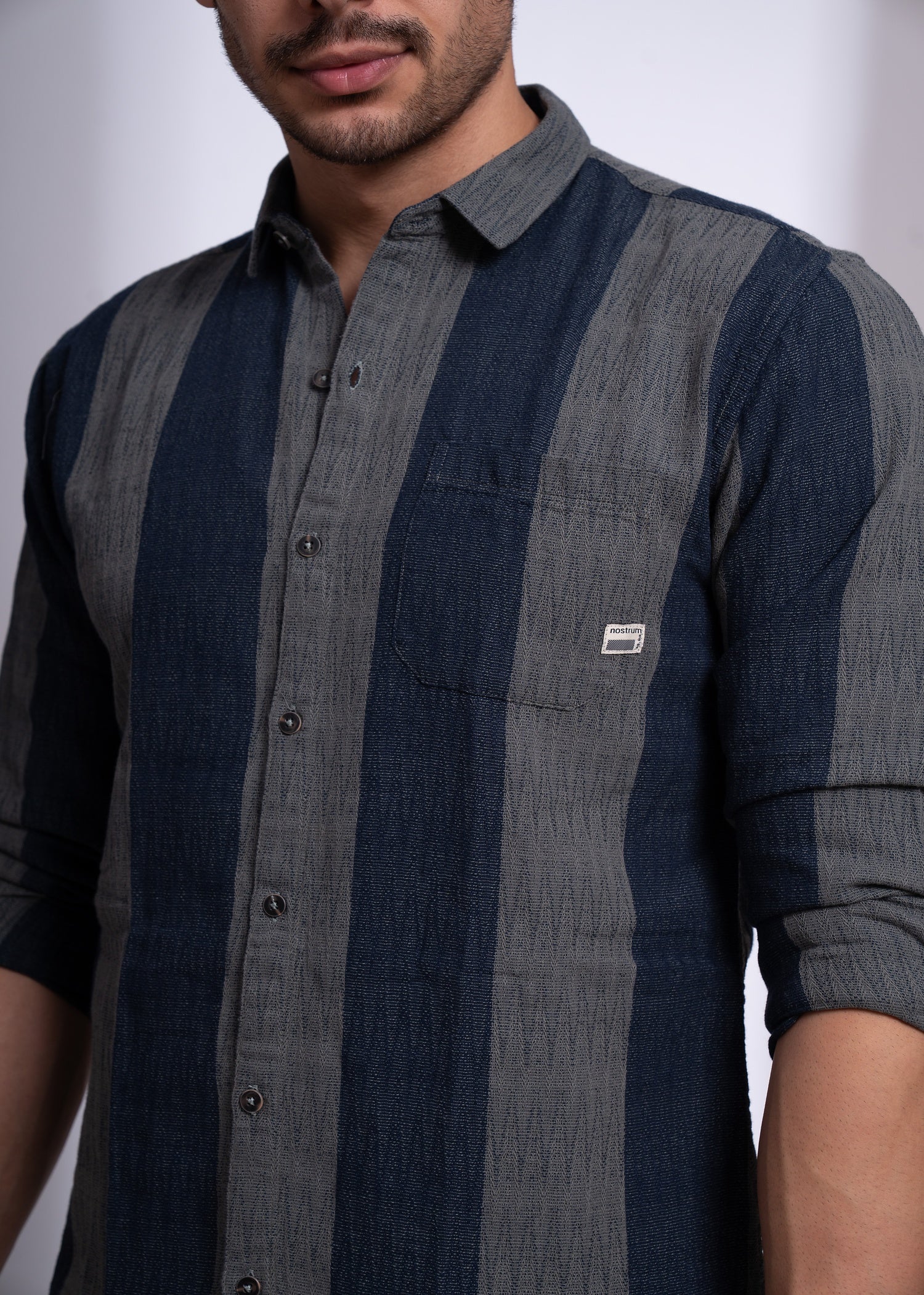 Subway Full Sleeves Shirt for Men | Striped Casual Wear