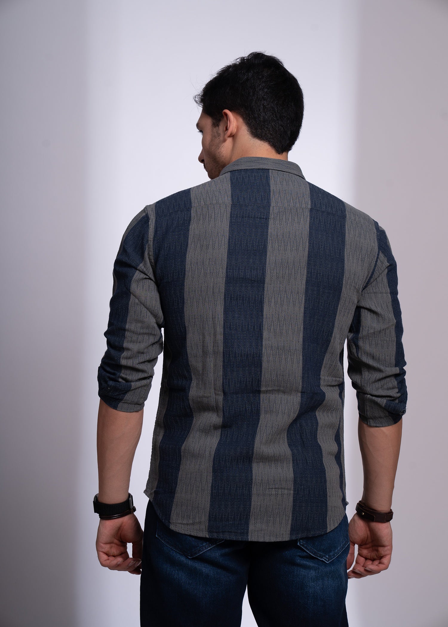 Subway Full Sleeves Shirt for Men | Striped Casual Wear