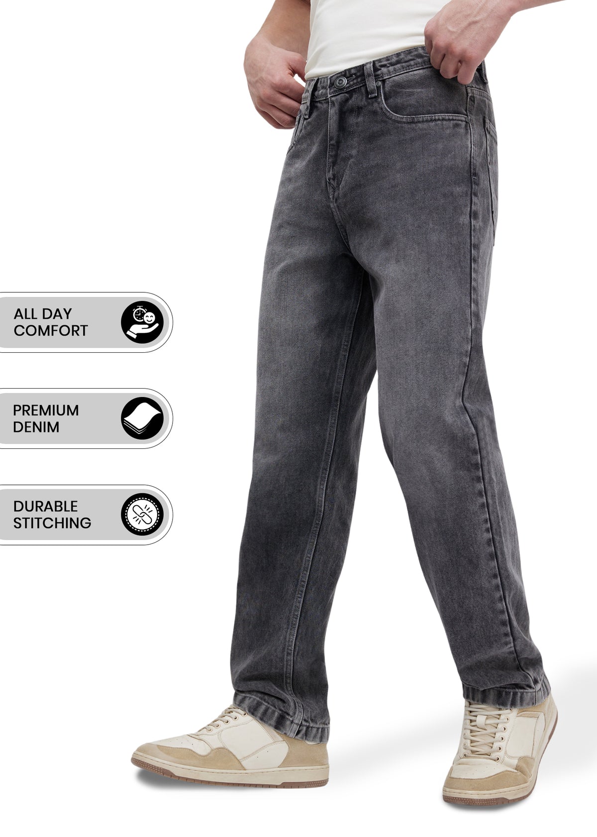 Tony D Cotton  Relaxed Fit Denim Jeans