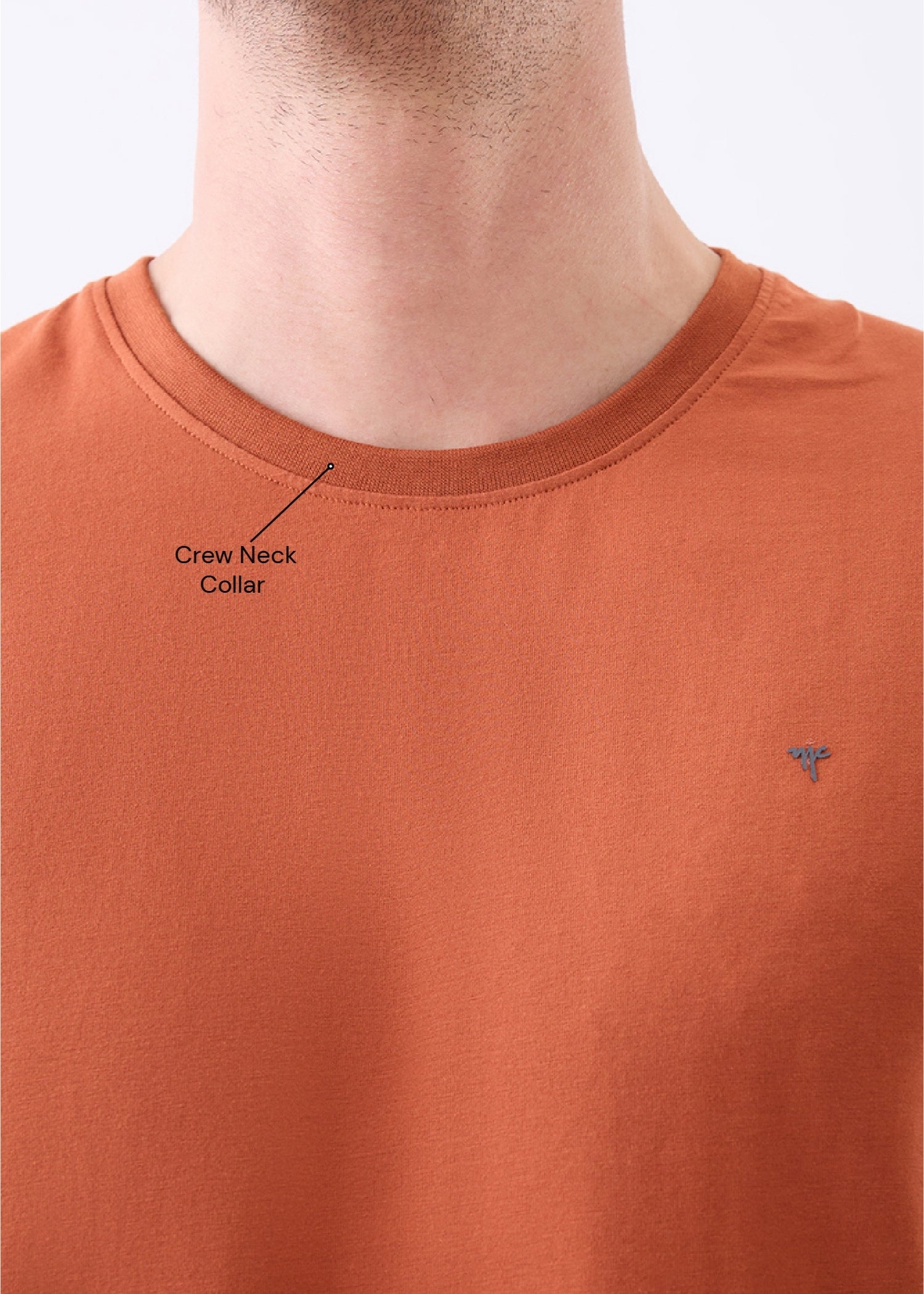Arch Solid Half Sleeve T-Shirt: Rust