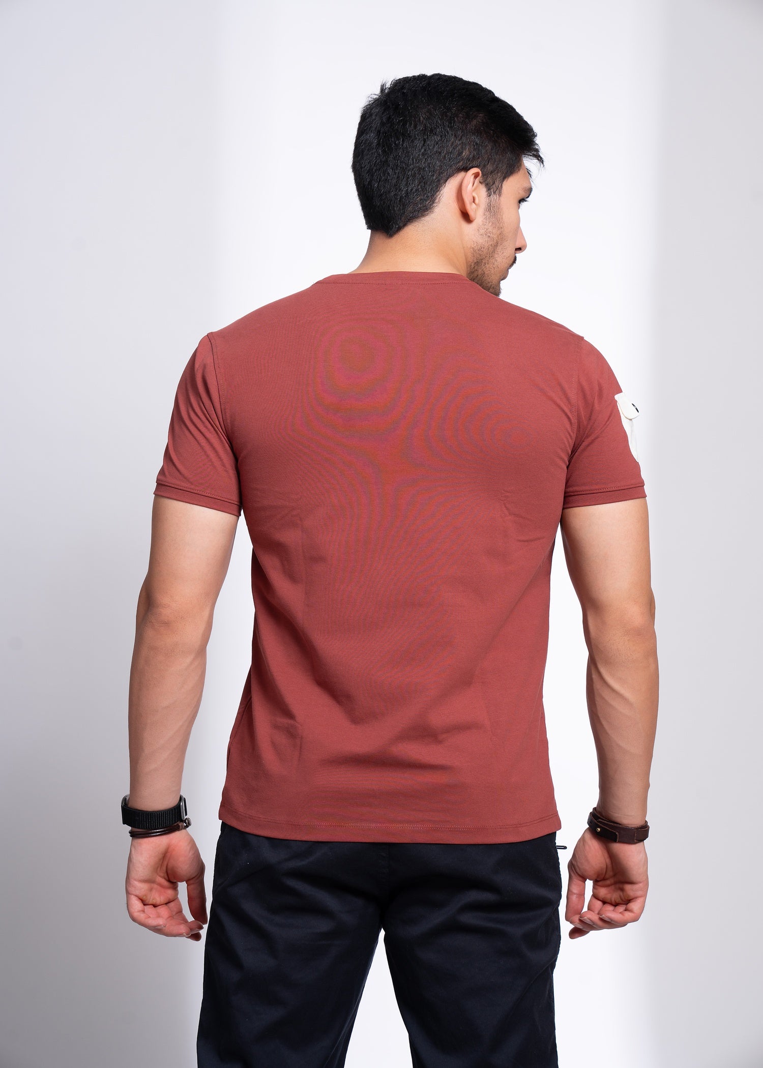 Graphic Patch T-Shirt for Men | Casual Statement Tee with Pocket Detail