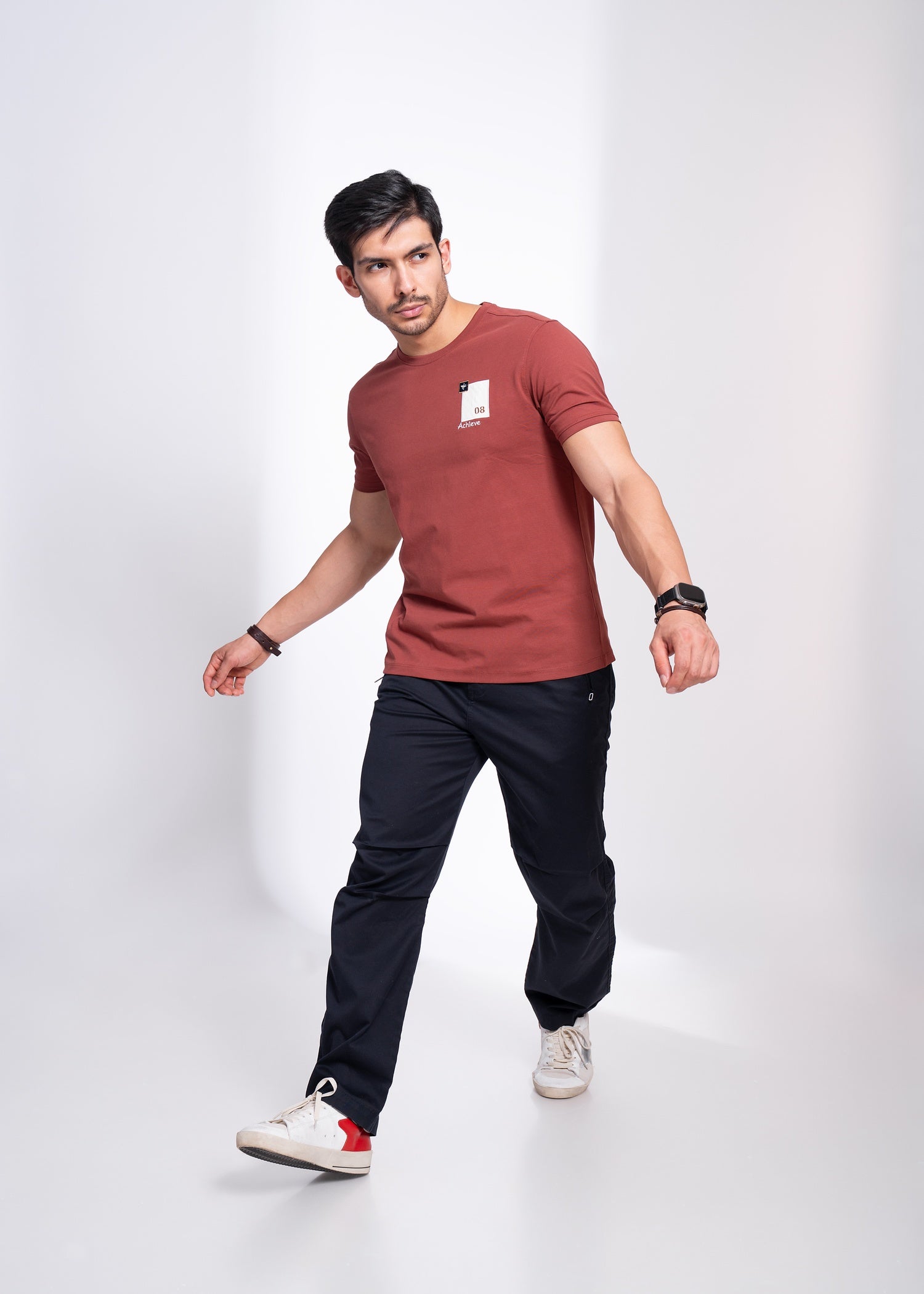 Graphic Patch T-Shirt for Men | Casual Statement Tee with Pocket Detail