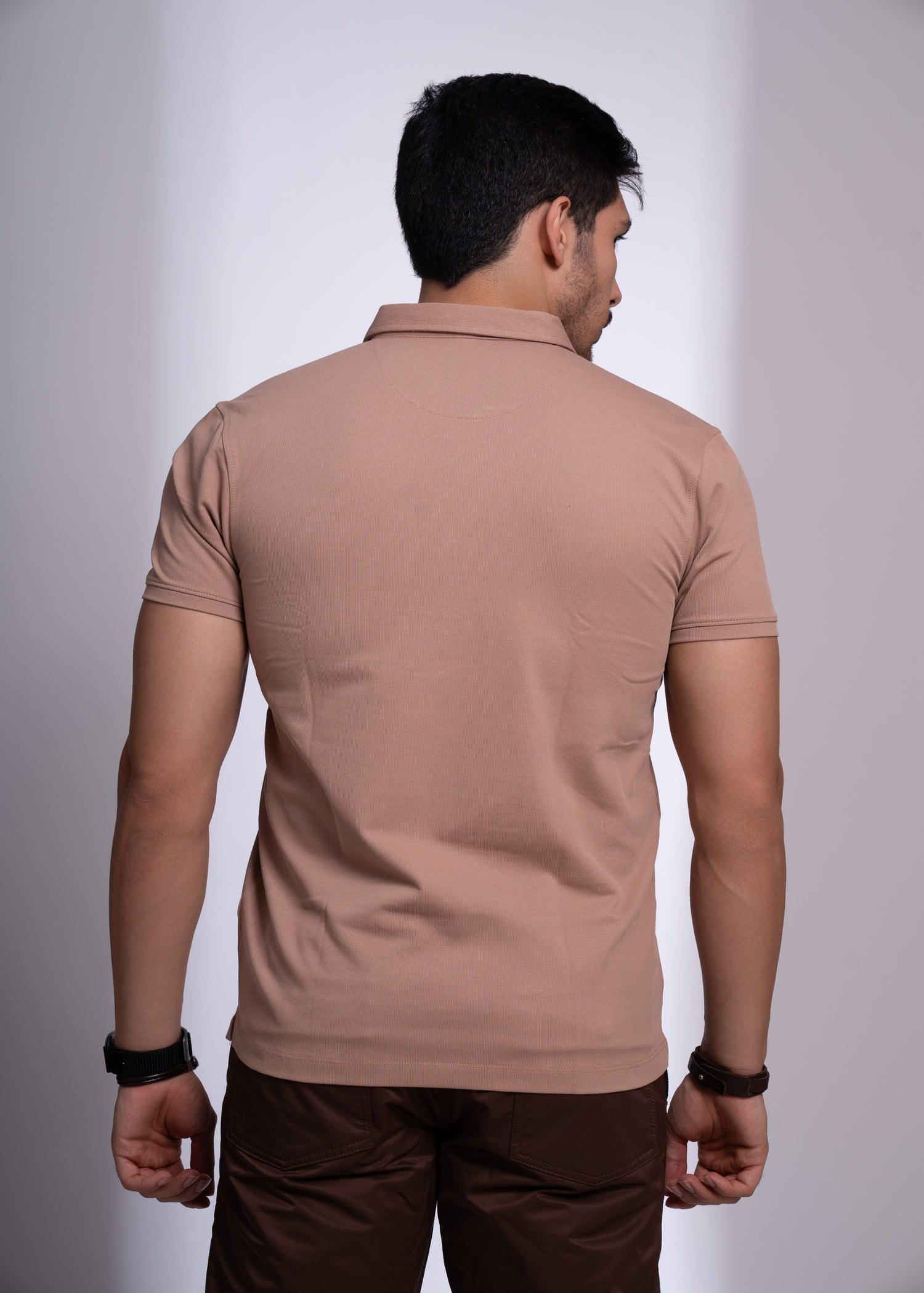 Verbal Collar T-Shirt for Men | Polo Style with Chest Graphic