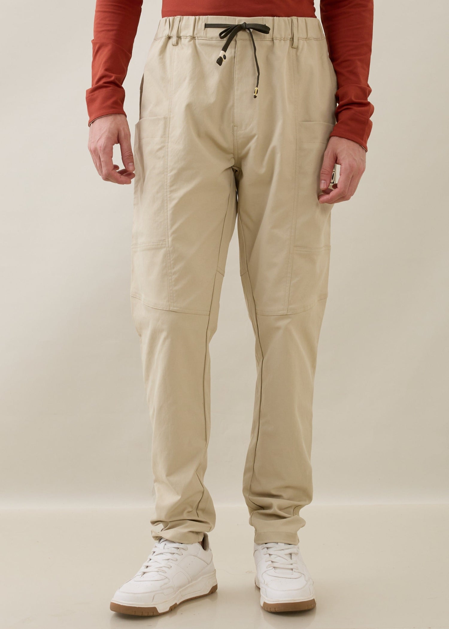 Karmic Relaxed Fit Cargo: Beige
