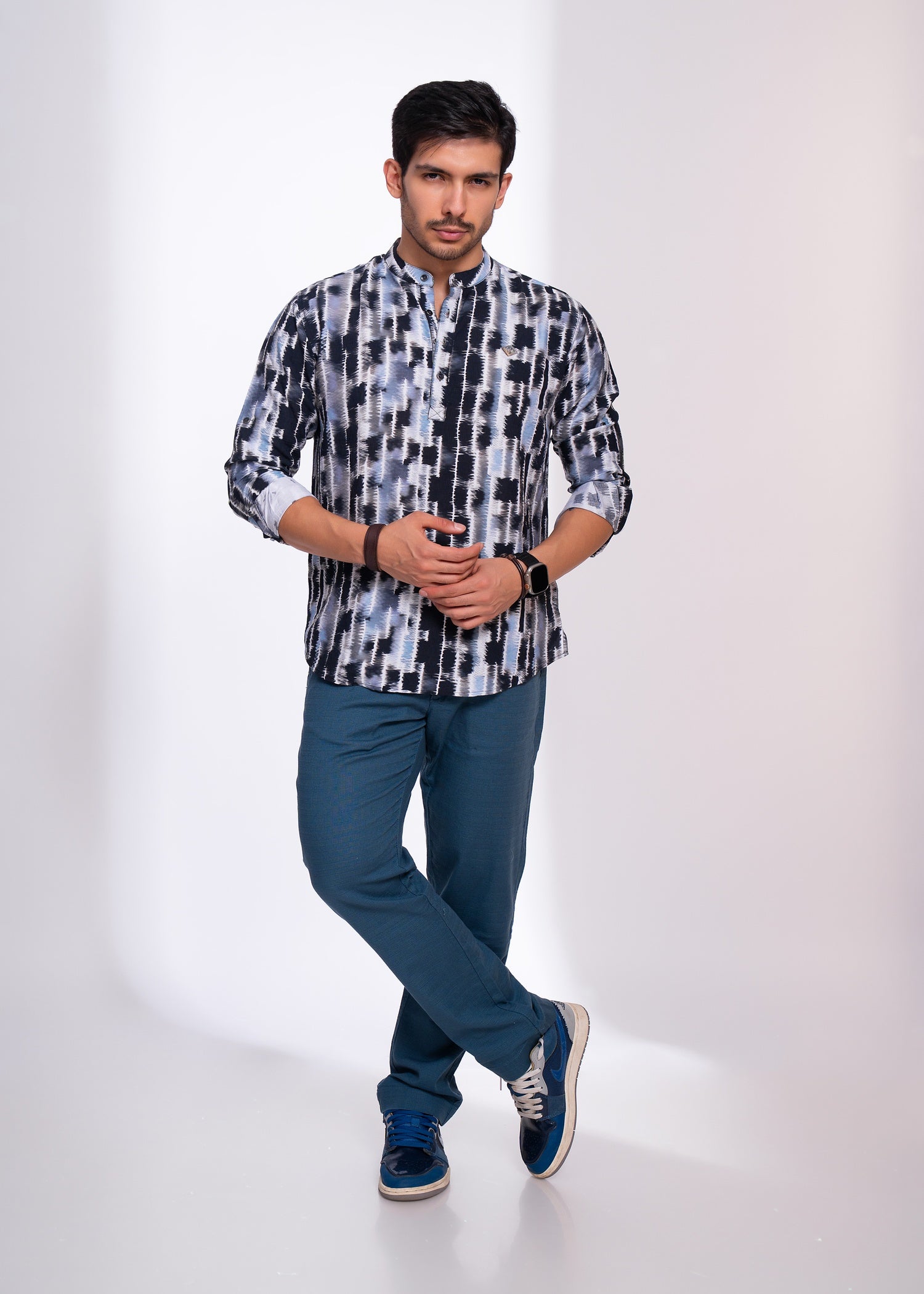 Trendy Printed Kurta for Men | Casual & Stylish Long Sleeve Wear