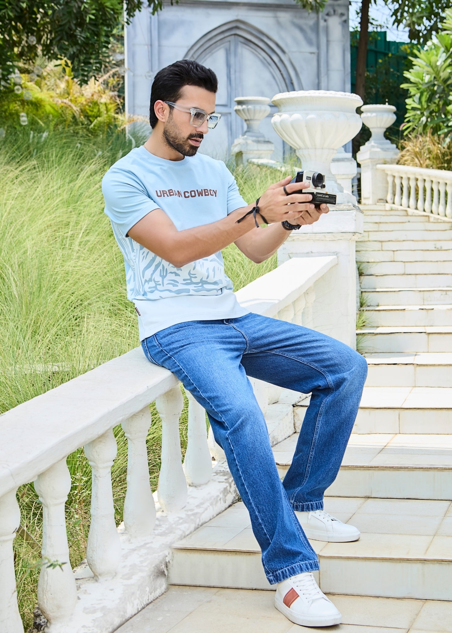 Cowboy Printed Half Sleeve T-Shirt