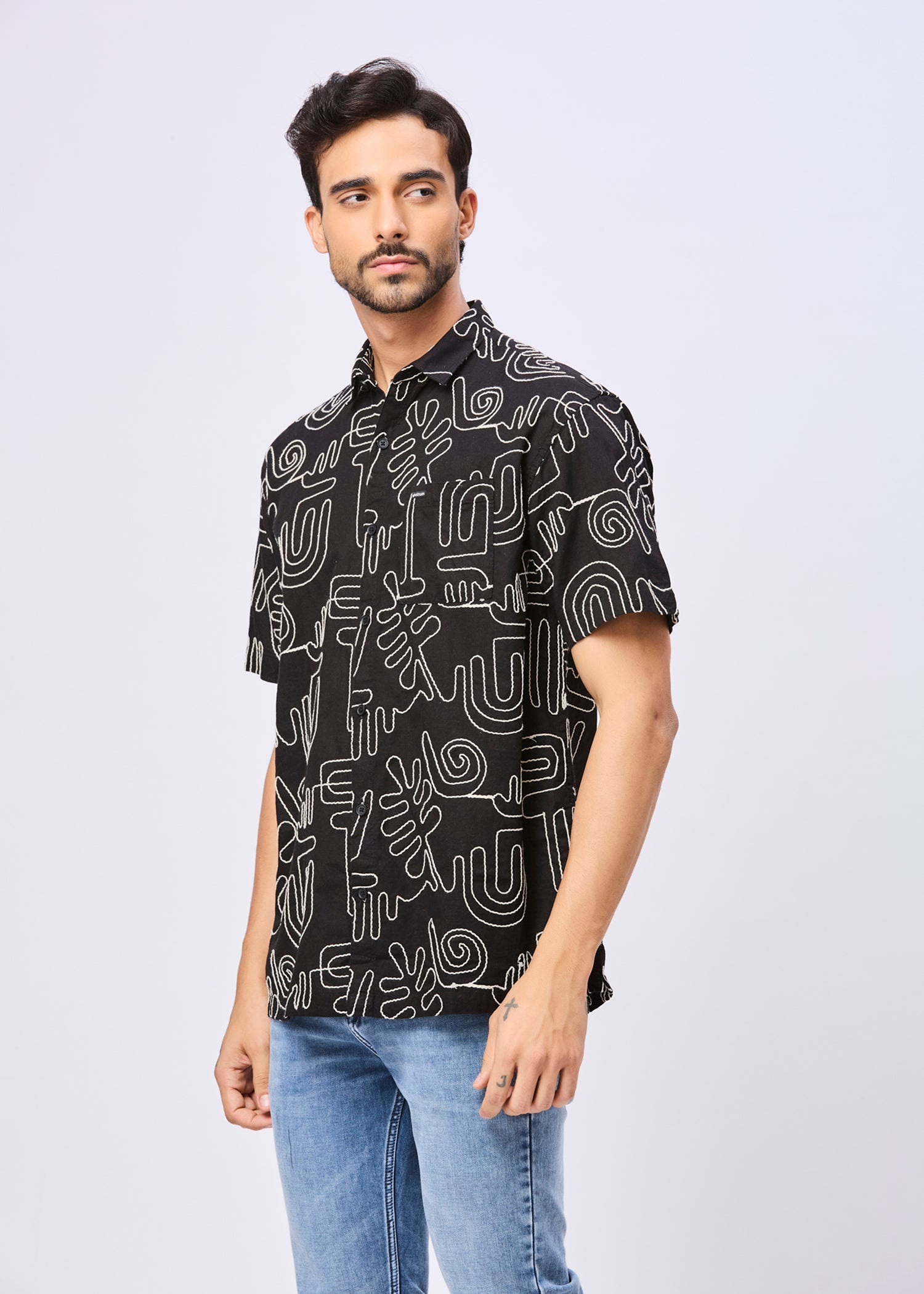 Anderson Embroidered Half Sleeve Shirt