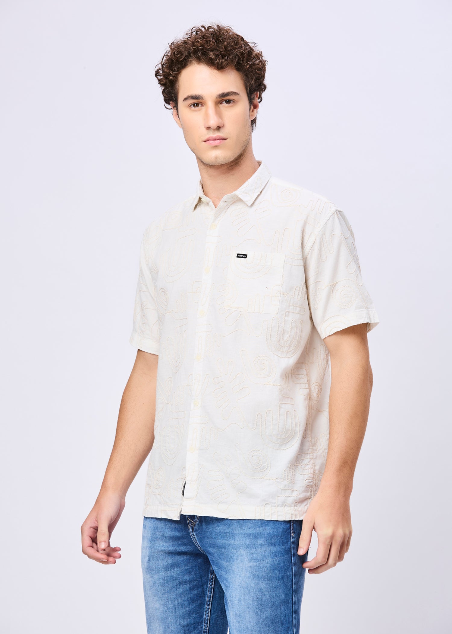 Anderson Embroidered Half Sleeve Shirt