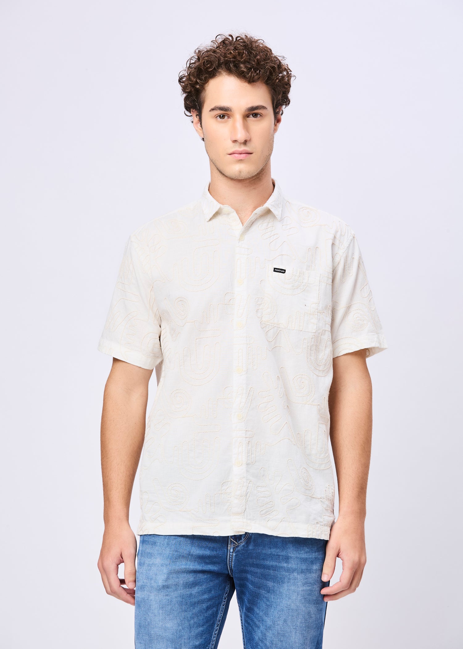 Anderson Embroidered Half Sleeve Shirt