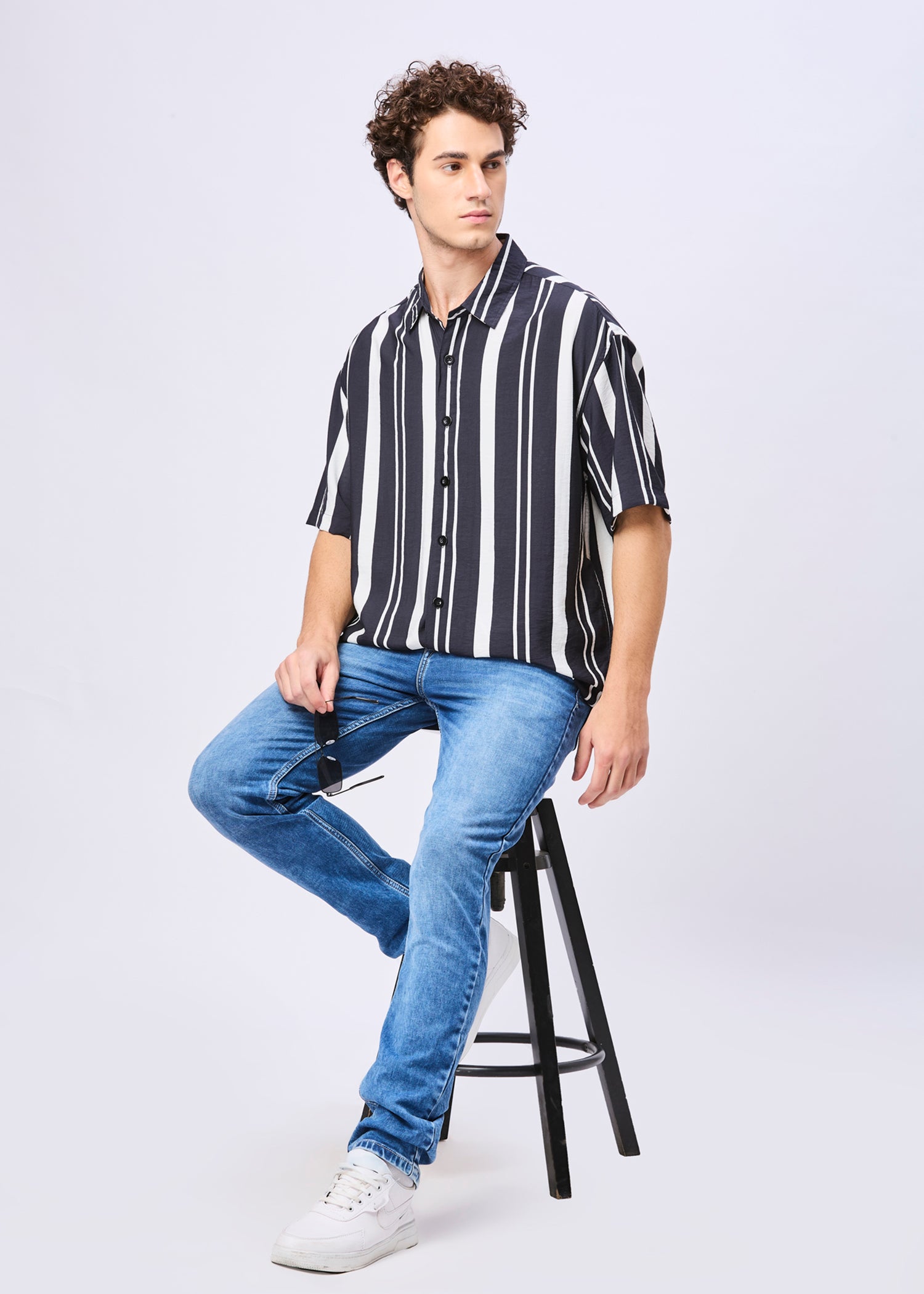 Bechtol Striped Oversized Shirt