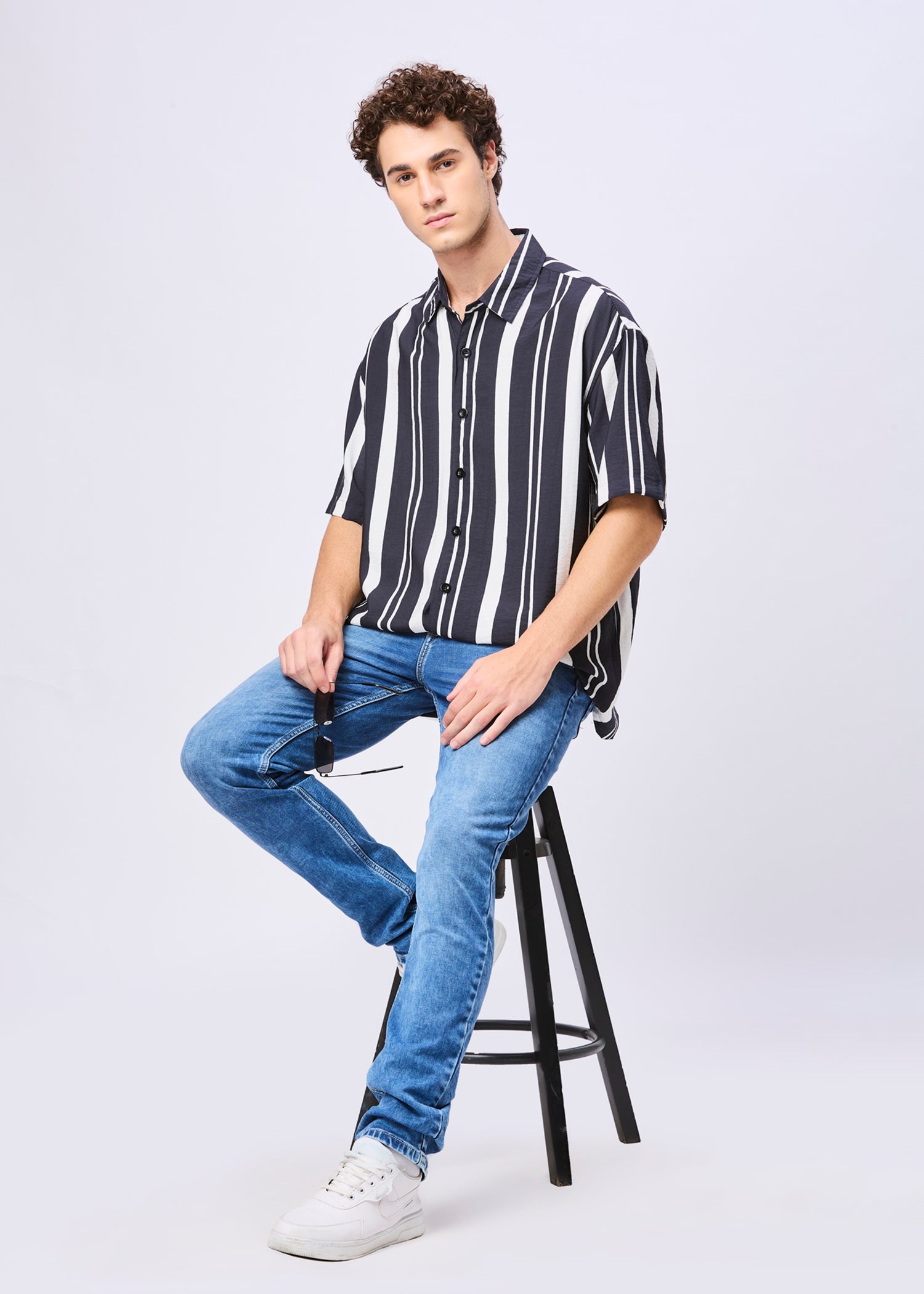 Bechtol Striped Oversized Shirt