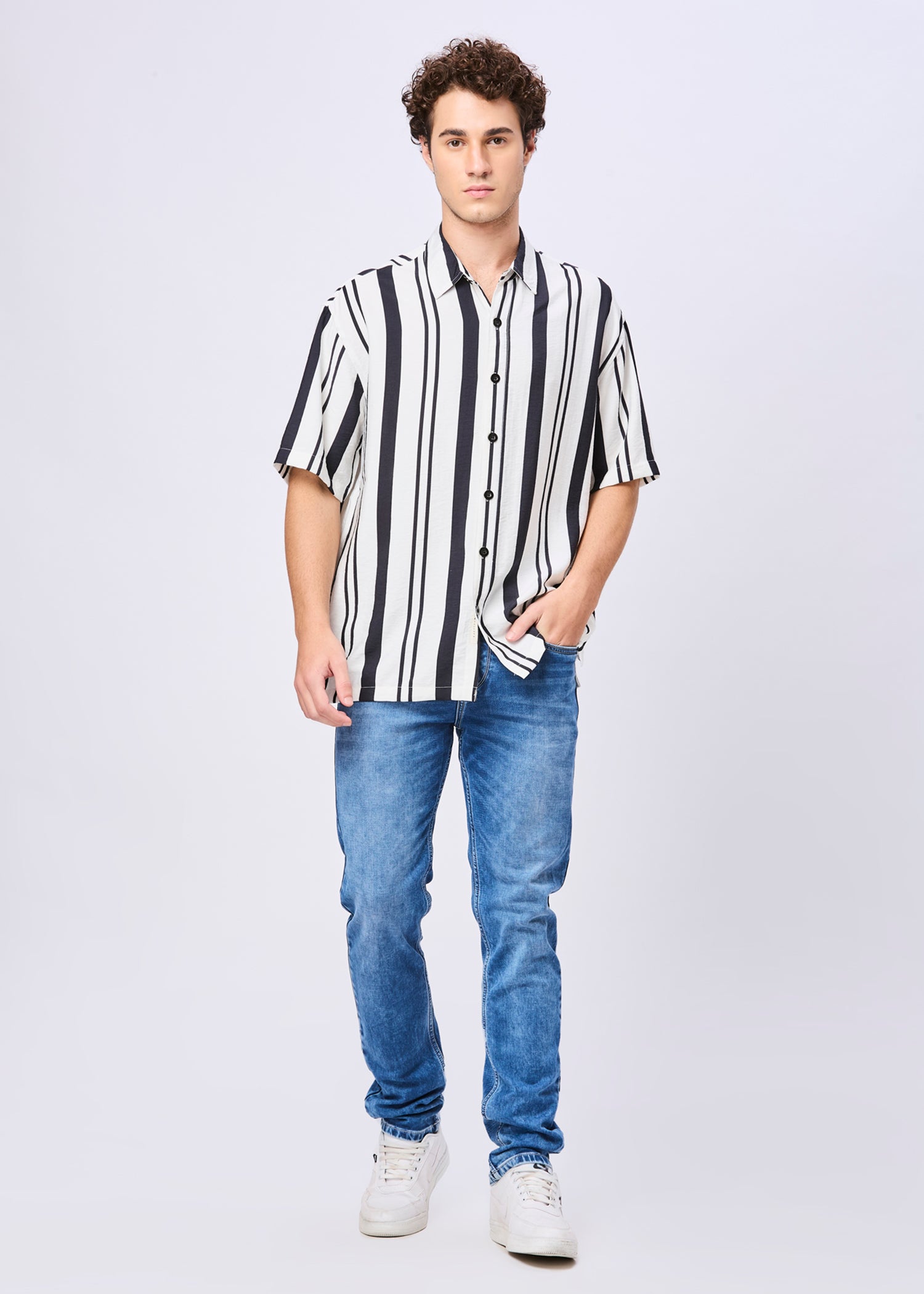 Bechtol Striped Oversized Shirt