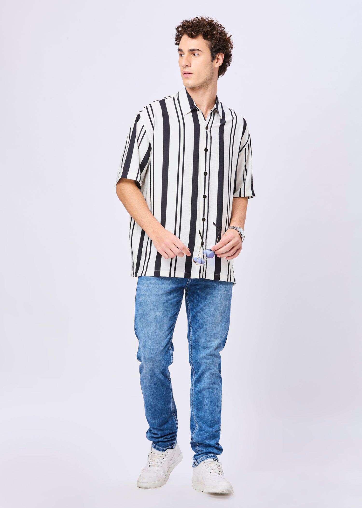 Bechtol Striped Oversized Shirt