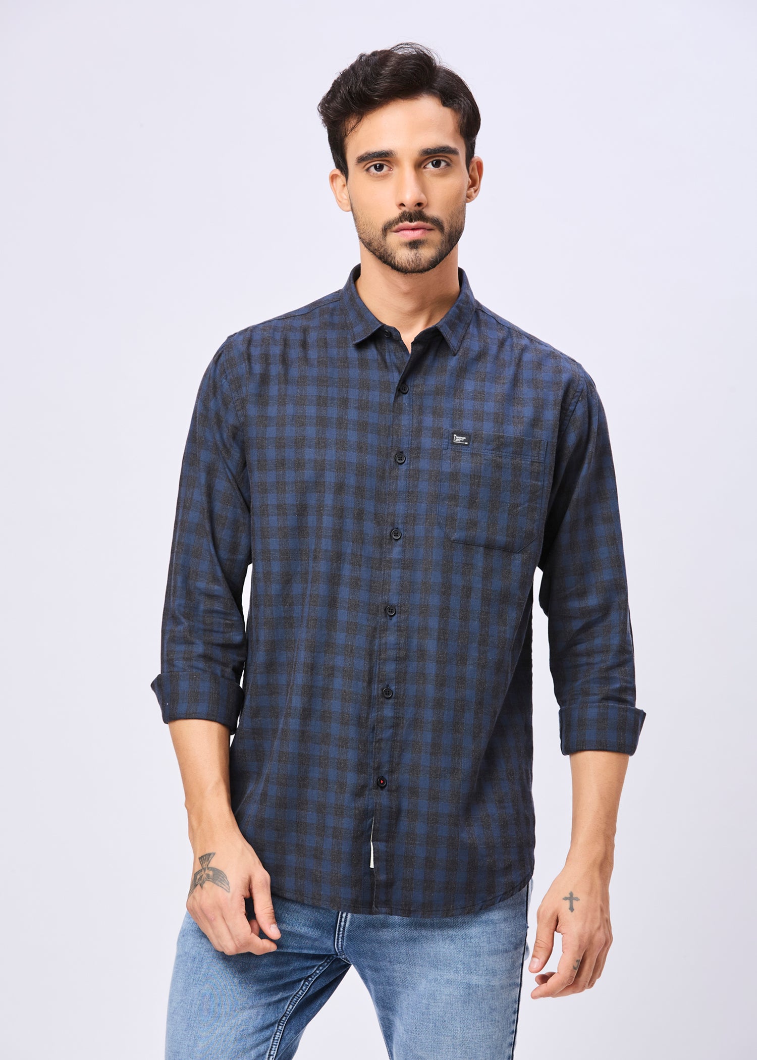 Mawae Gingham Checked Casual Shirt