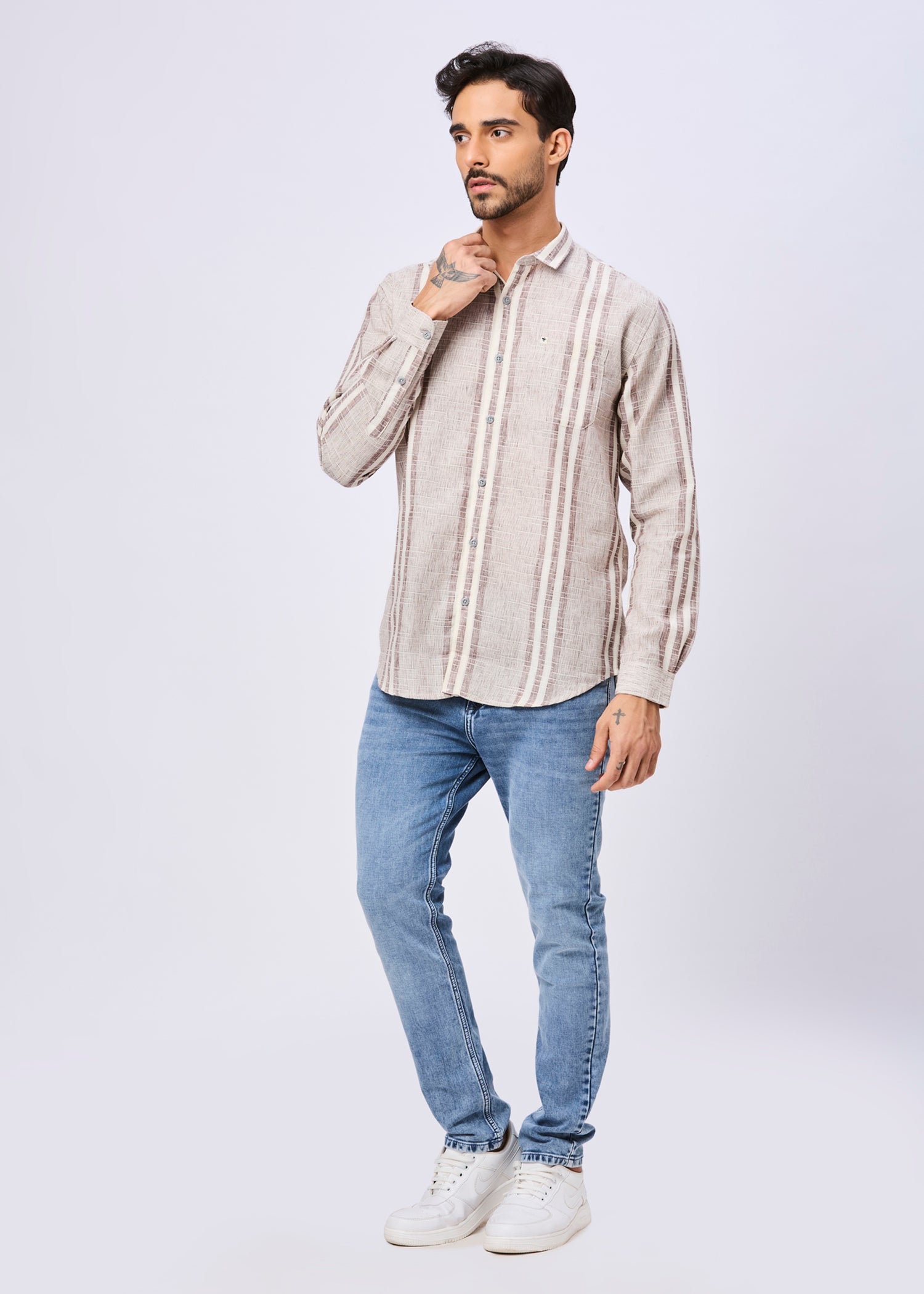Clax Striped Casual Shirt