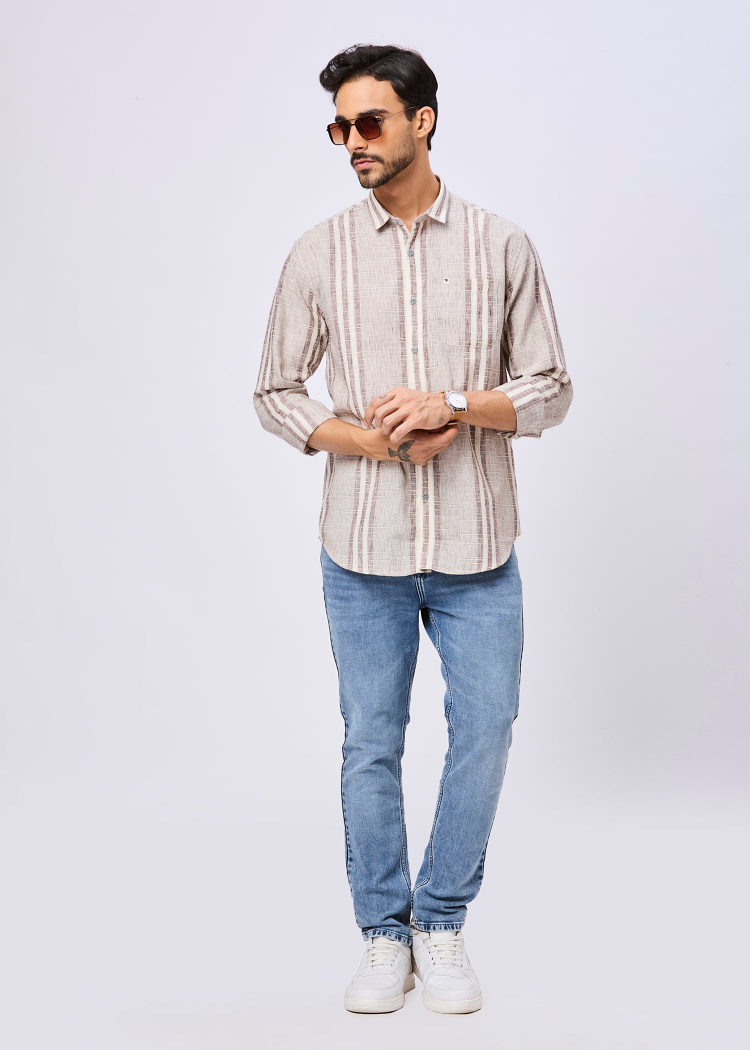 Clax Striped Casual Shirt