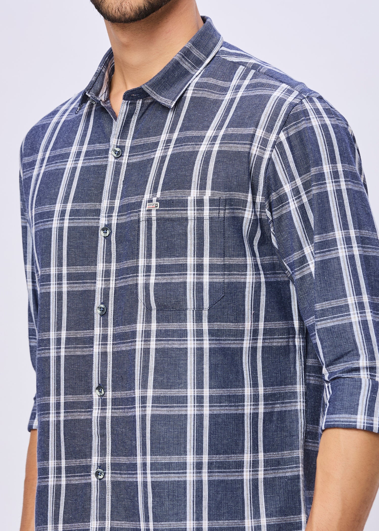 Duffy Windowpane Checked Casual Shirt
