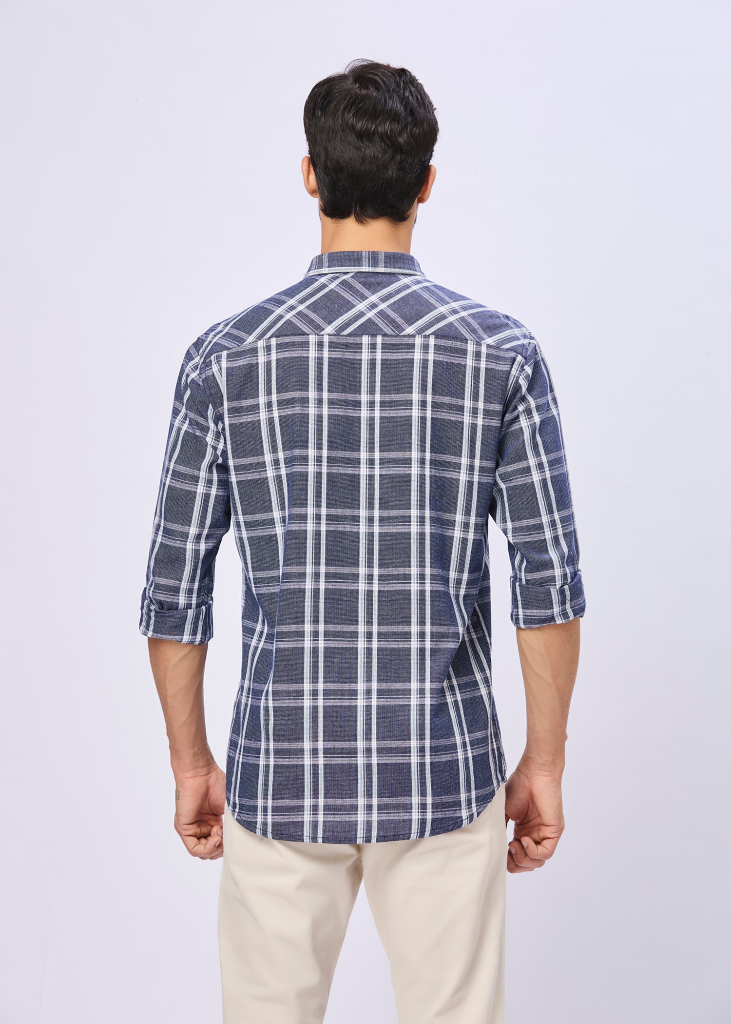 Duffy Windowpane Checked Casual Shirt