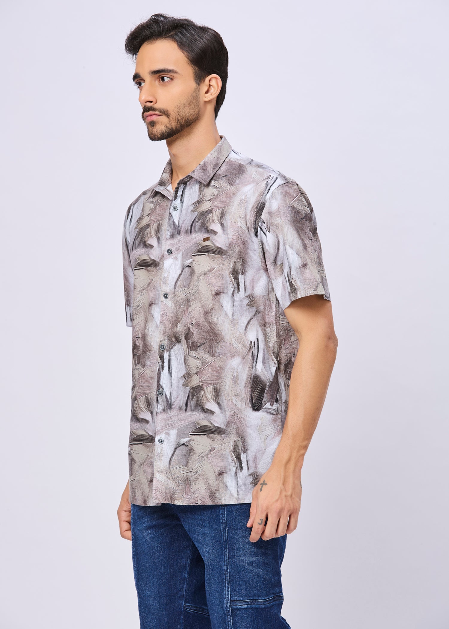 Aikman Abstract Printed Shirt