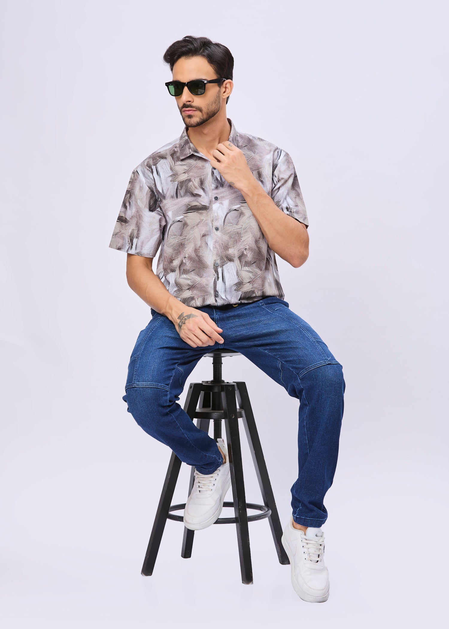 Aikman Abstract Printed Shirt