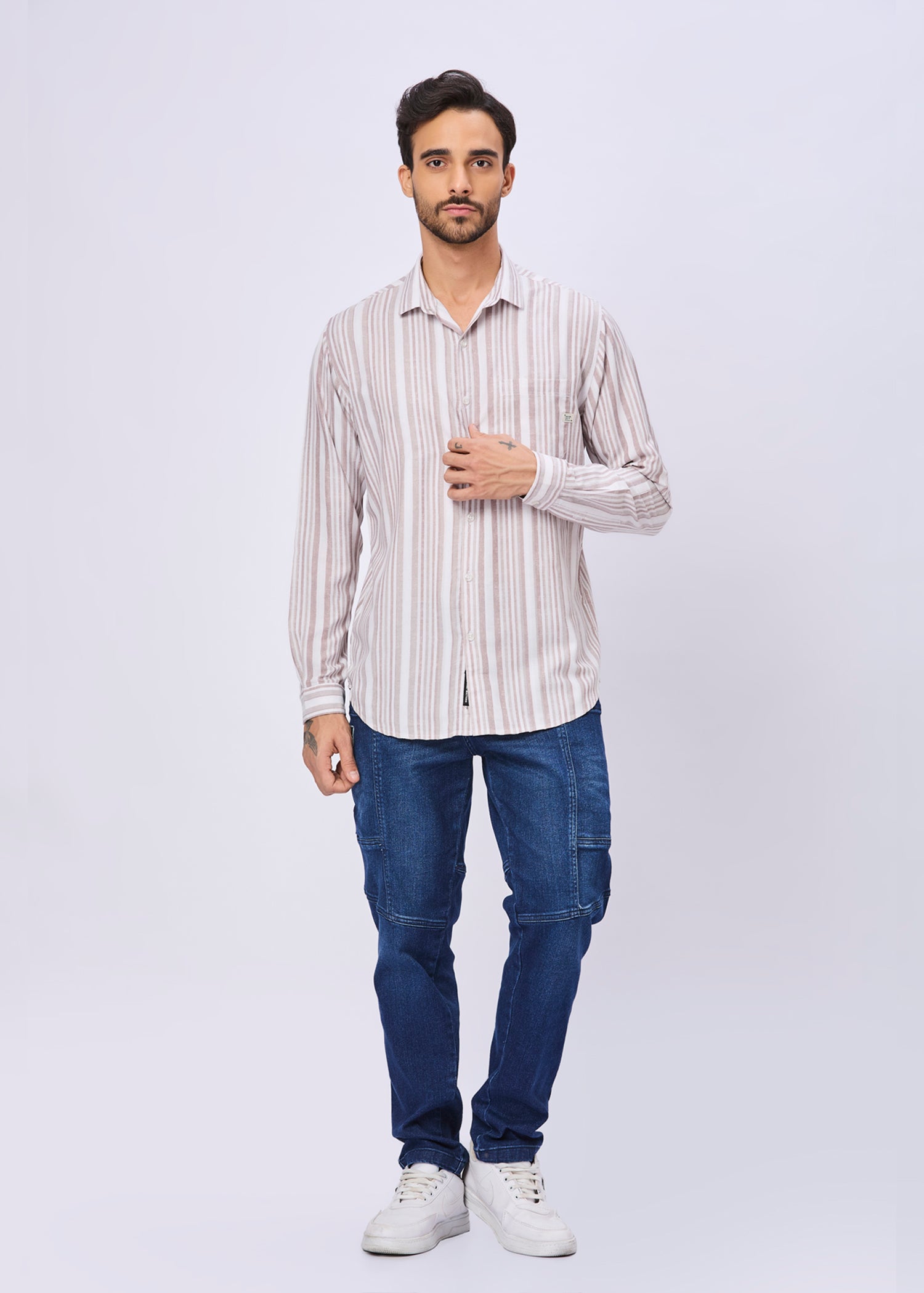 Aprilia Striped Casual Shirt