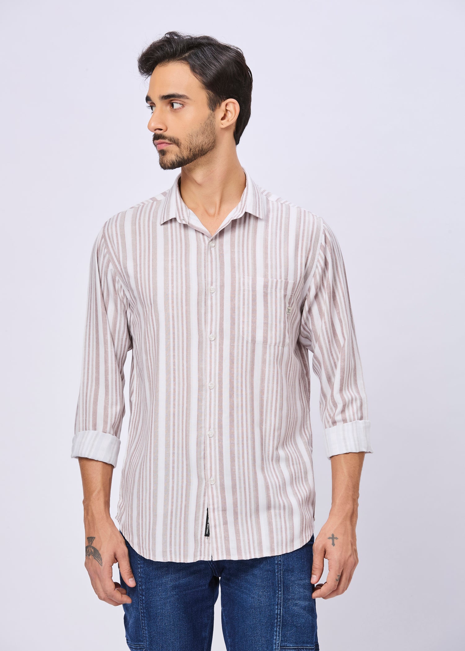 Aprilia Striped Casual Shirt