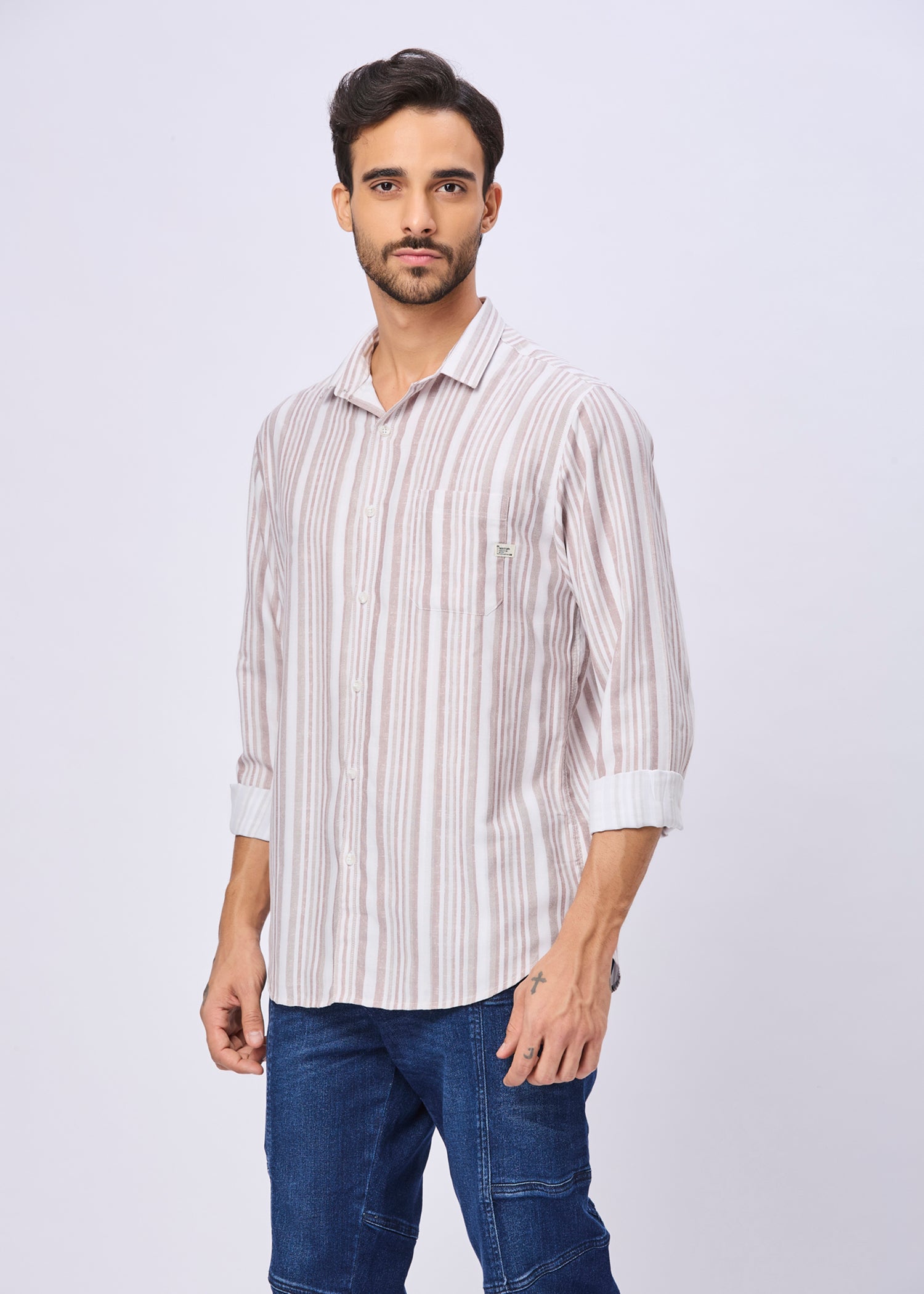Aprilia Striped Casual Shirt