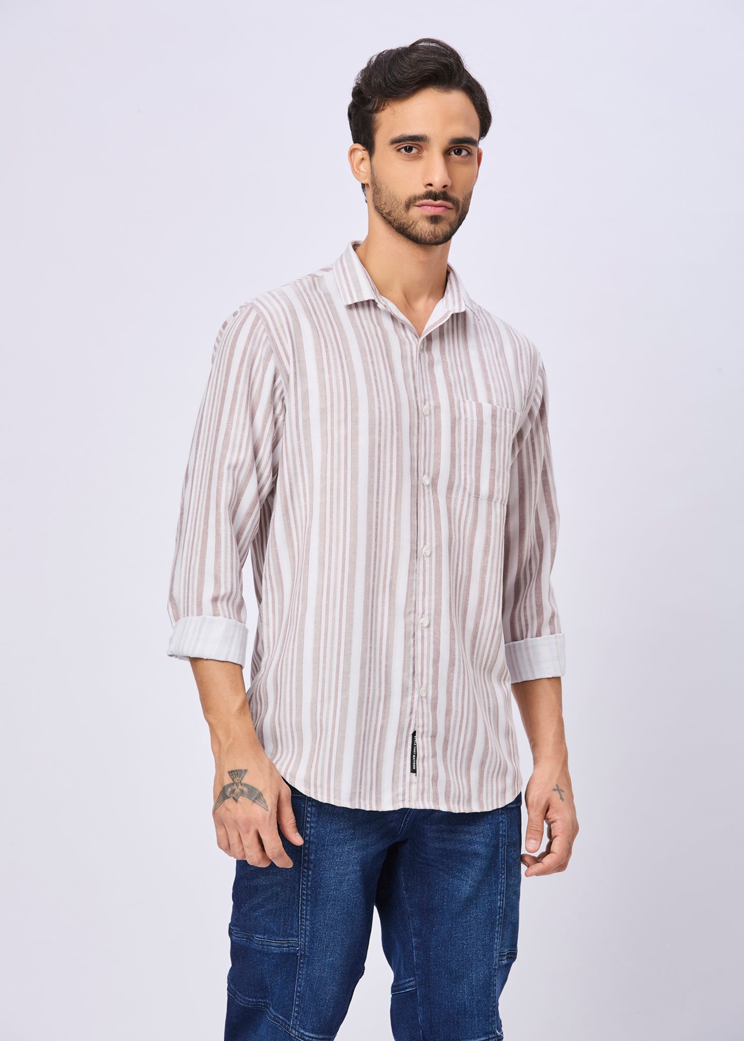 Aprilia Striped Casual Shirt