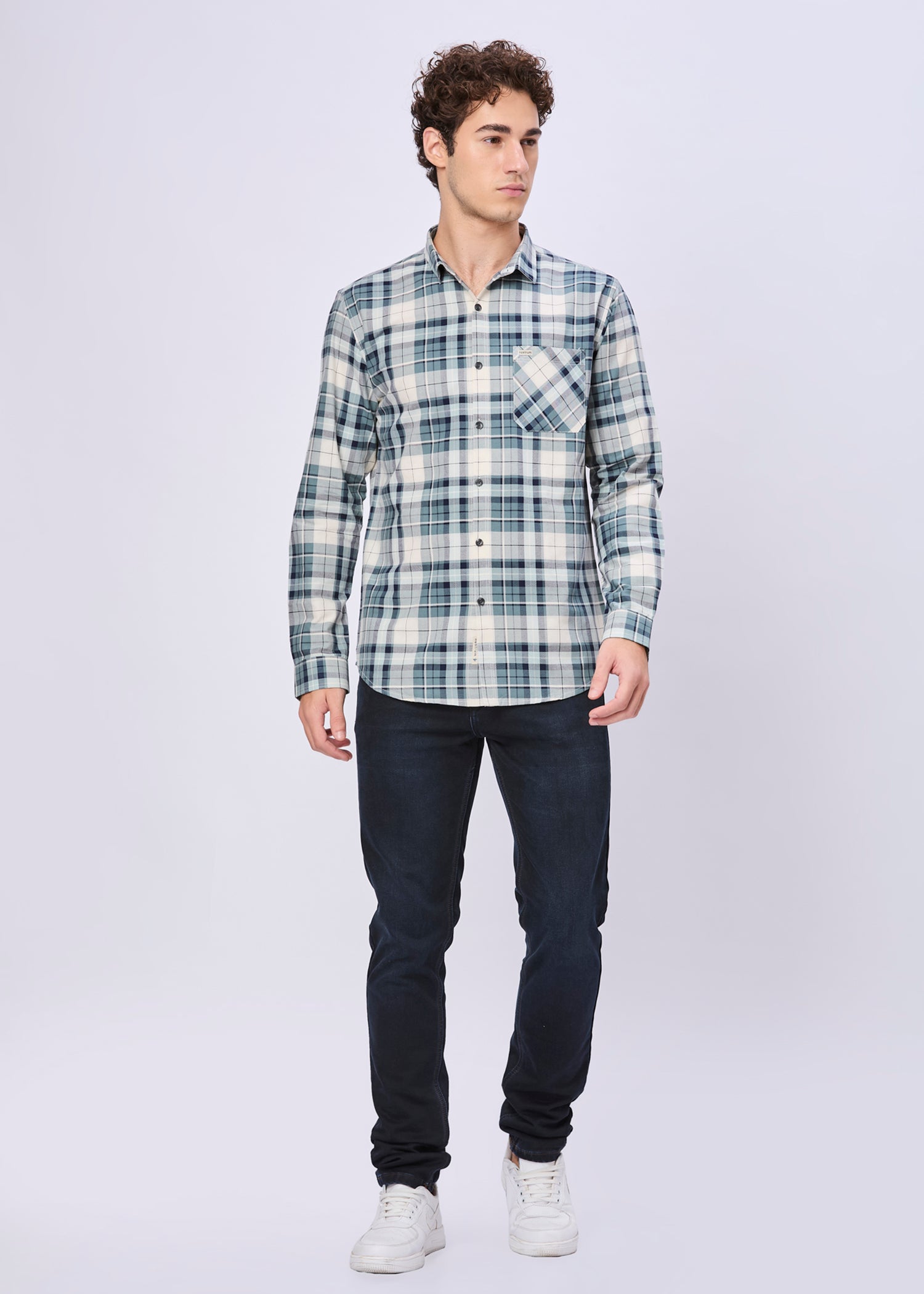 Farrey Checked Casual Full Sleeve Shirt