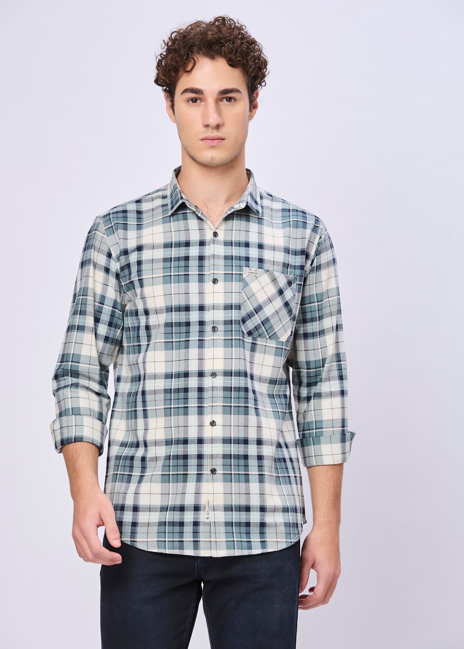 Farrey Checked Casual Full Sleeve Shirt