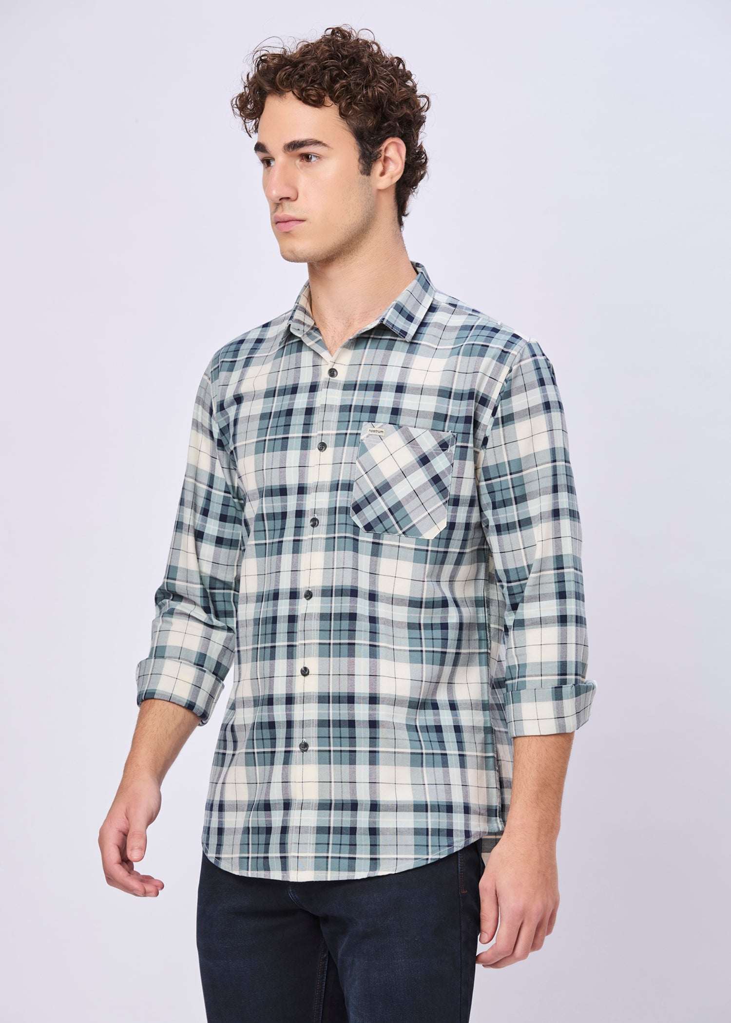 Farrey Checked Casual Full Sleeve Shirt