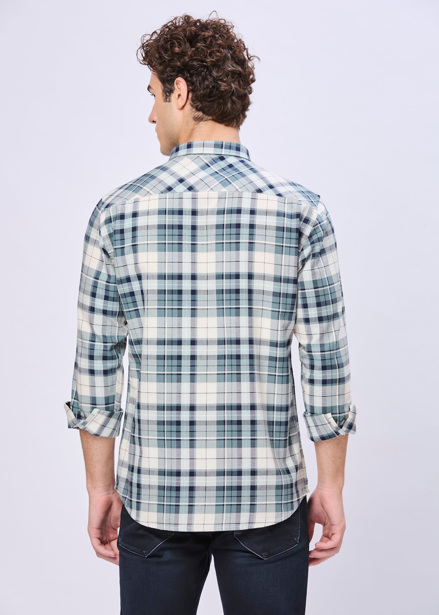 Farrey Checked Casual Full Sleeve Shirt