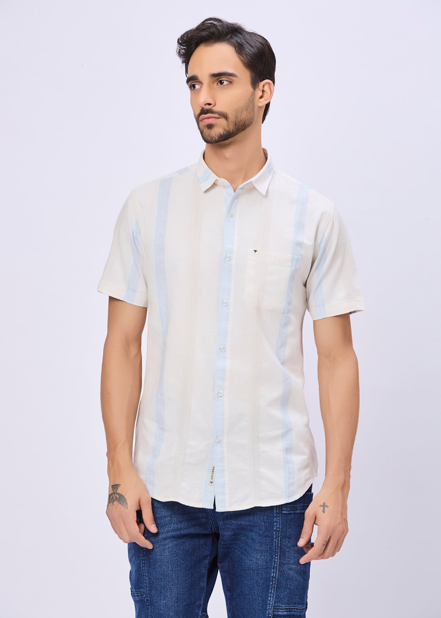 Arrington Striped Half Sleeve Shirt