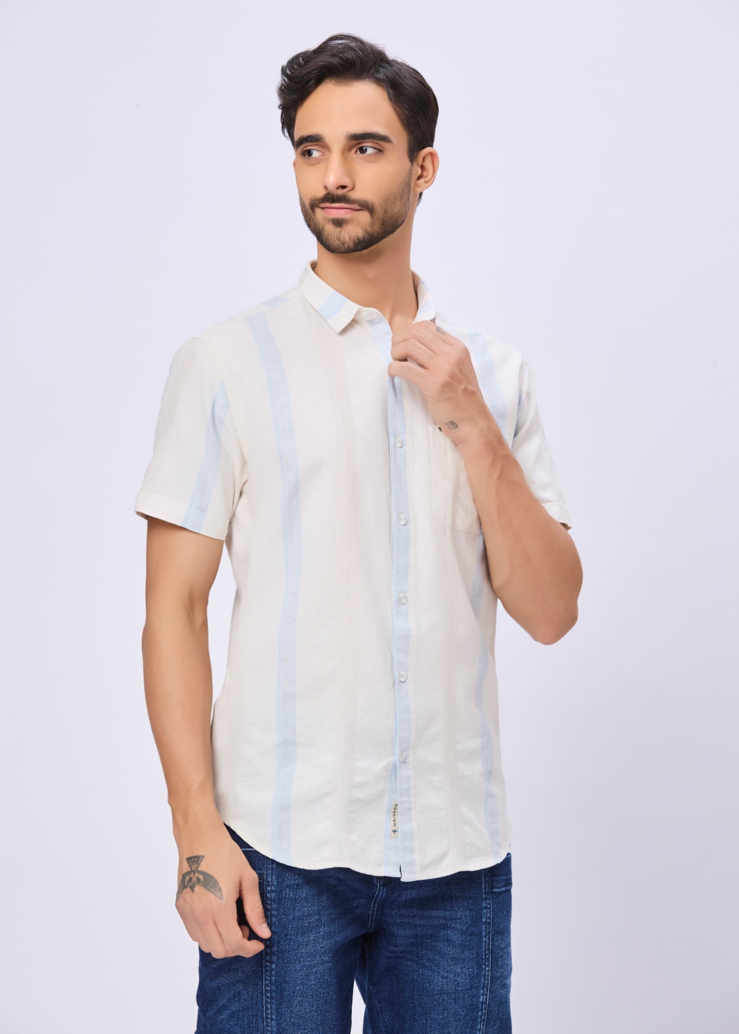Arrington Striped Half Sleeve Shirt