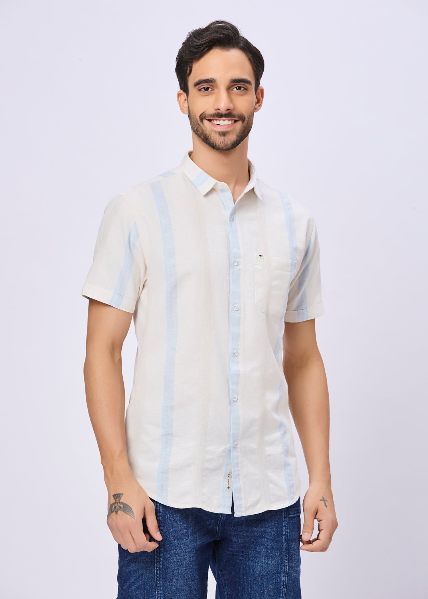 Arrington Striped Half Sleeve Shirt