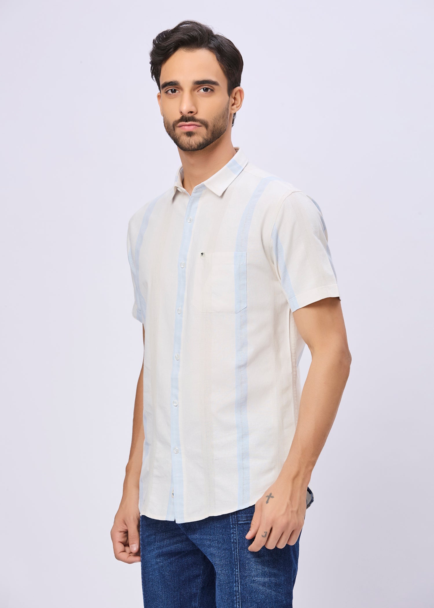 Arrington Striped Half Sleeve Shirt